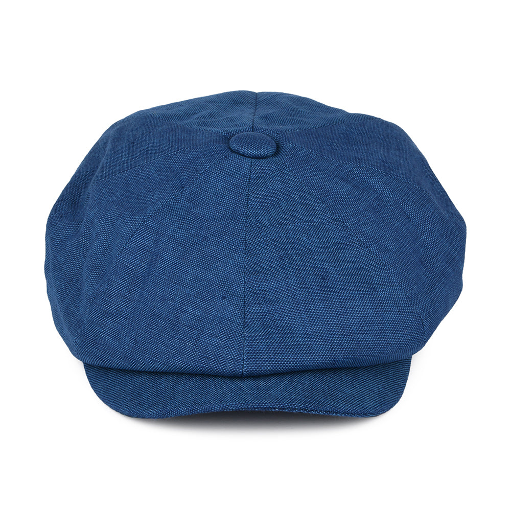 Failsworth Hats Alfie Irish Linen Newsboy Cap - Blue