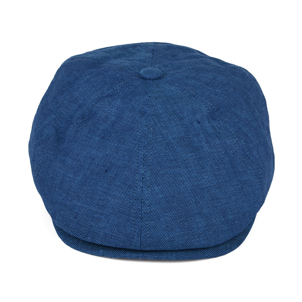 Failsworth Hats Hudson Irish Linen Newsboy Cap - Blue