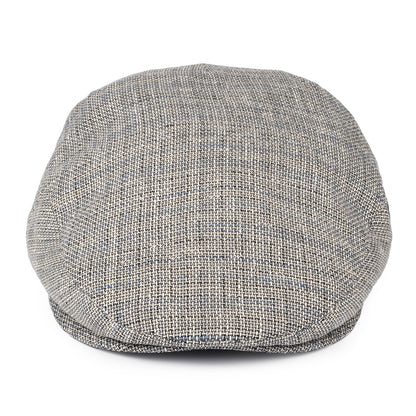 City Sport Linen-Cotton Flat Cap - Grey-Blue