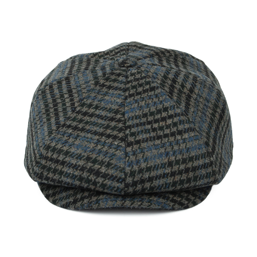 Brixton Hats Brood Houndstooth Newsboy Cap - Stone-Blue