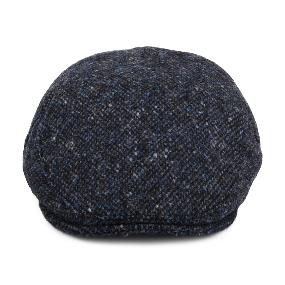 Jaxon & James Donegal Tweed Marl Foyle Flat Cap - Blue-Black