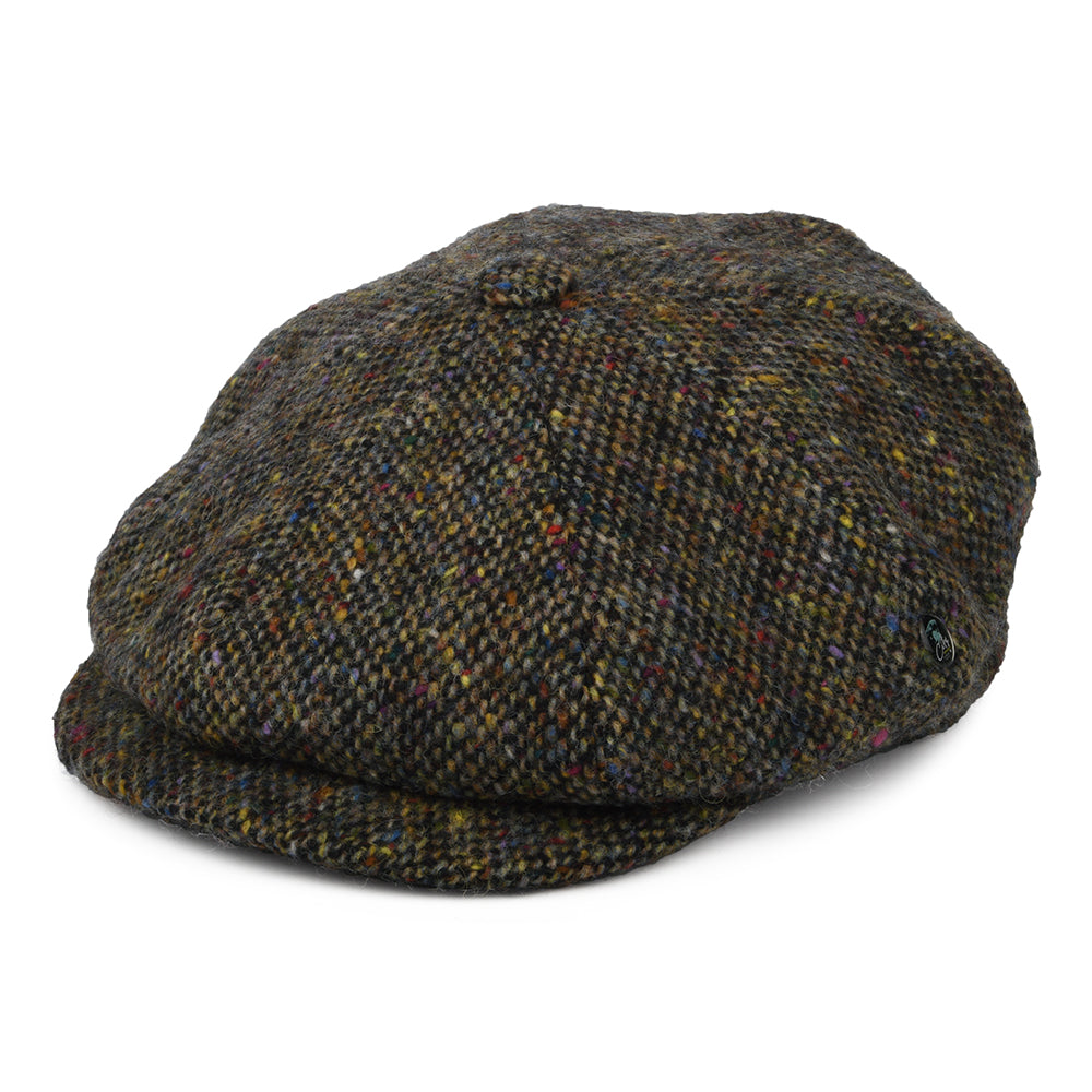 City Sport Donegal Tweed Marl Deep Fit Newsboy Cap - Multi-Coloured ...