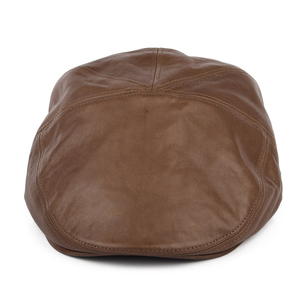 Bailey Hats Reffell Leather Flat Cap - Brown