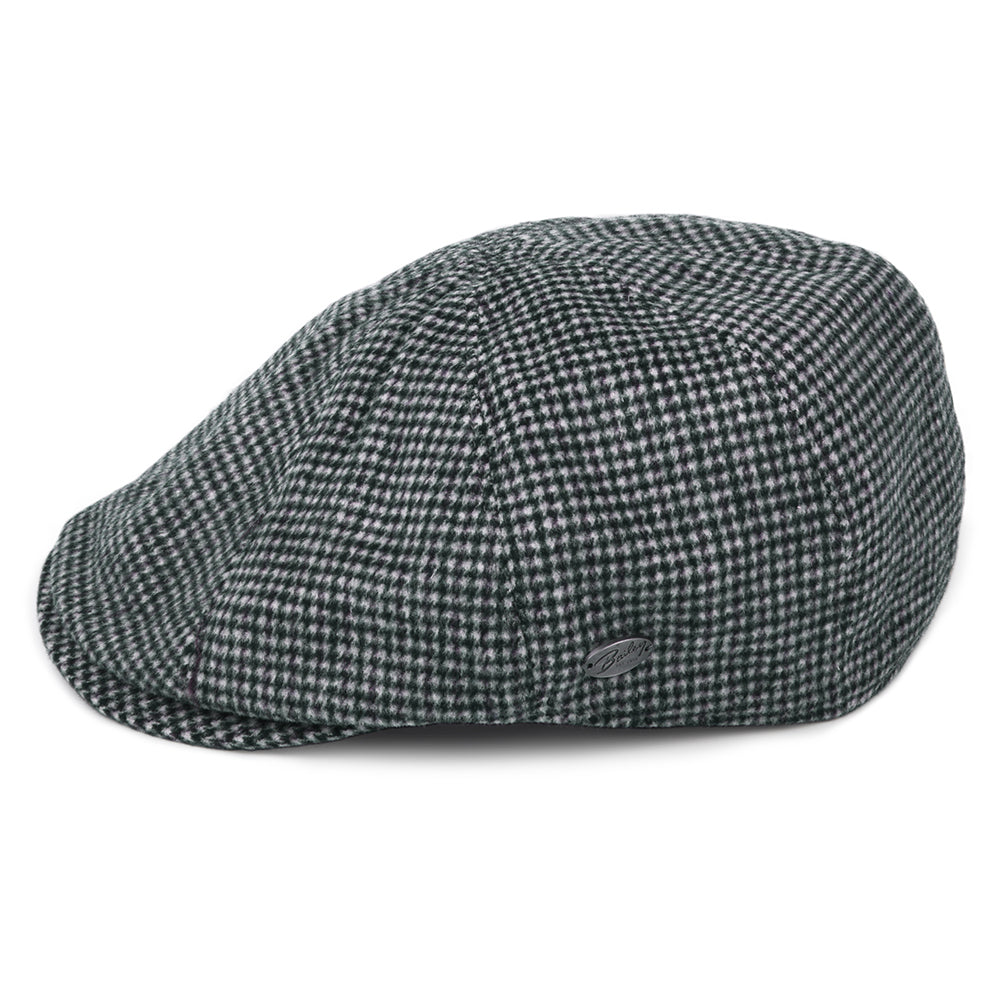 Bailey Hats Finnegan Houndstooth Wool Blend Newsboy Cap - Black-Multi