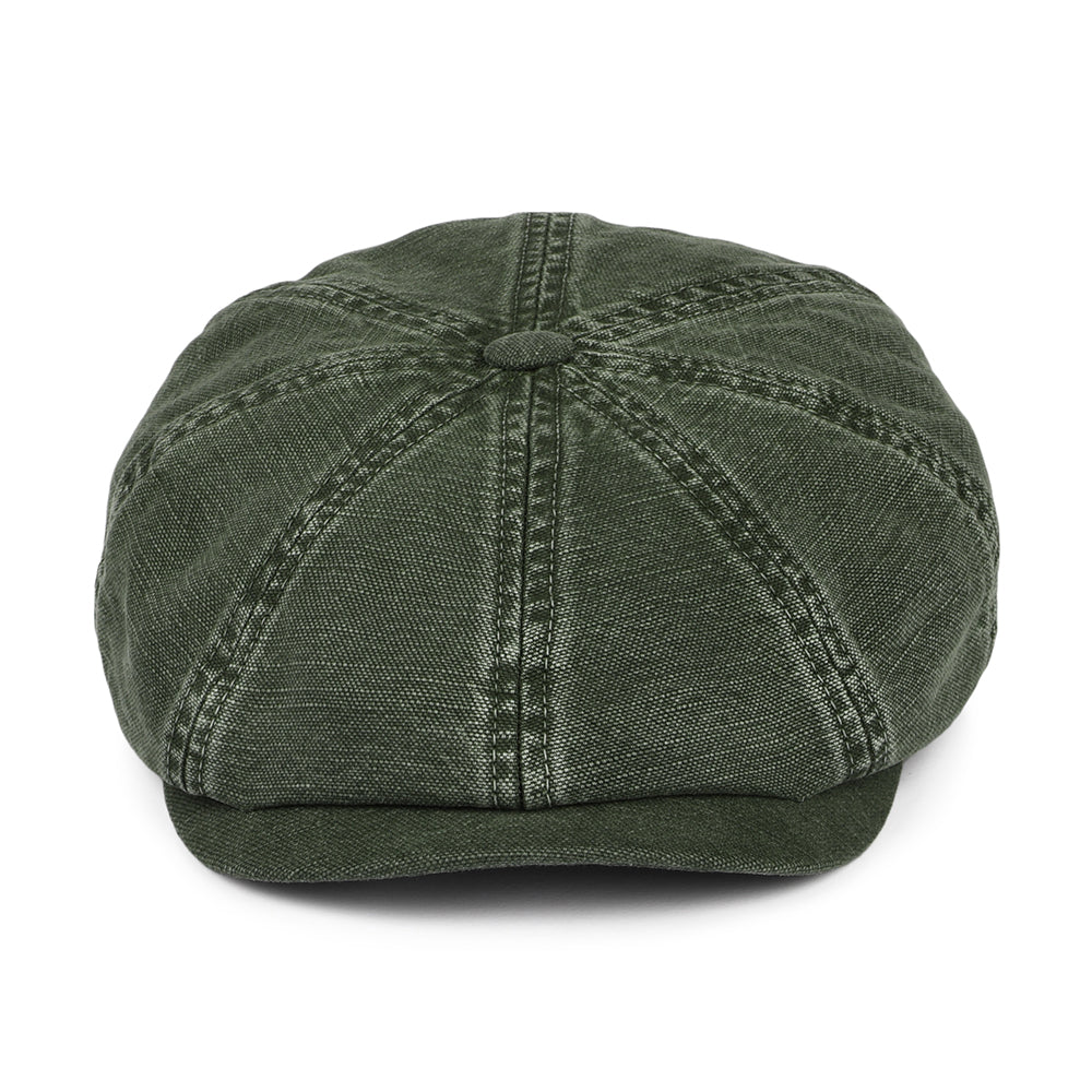 Stetson Hats Hatteras Cotton-Linen Newsboy Cap - Olive