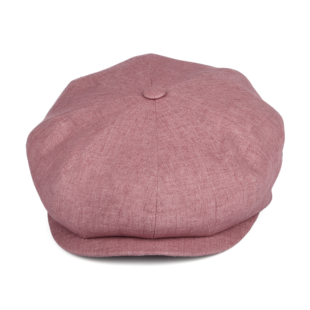 City Sport Linen Newsboy Cap - Washed Red