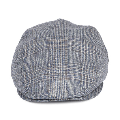 City Sport Prince Of Wales Check Silk-Wool Flat Cap - Blue-Brown