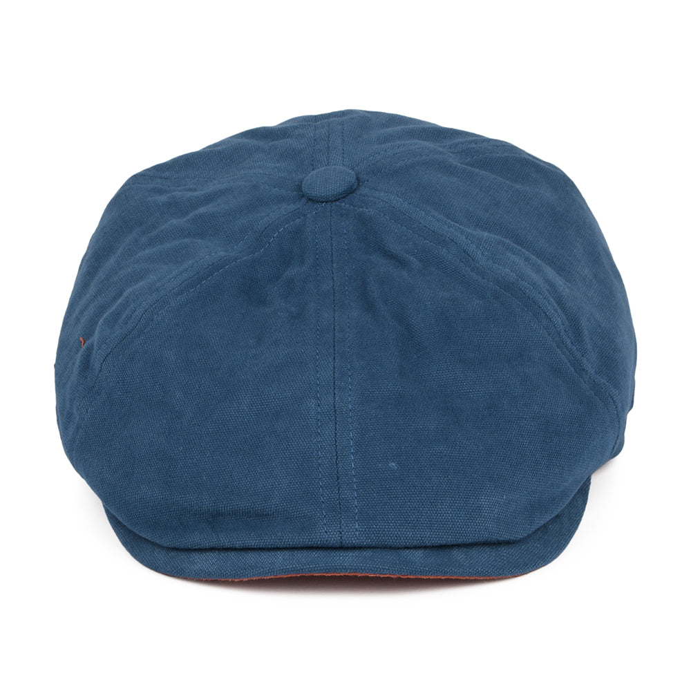 Failsworth Hats Hudson Cotton Canvas Newsboy Cap - Teal-Clay