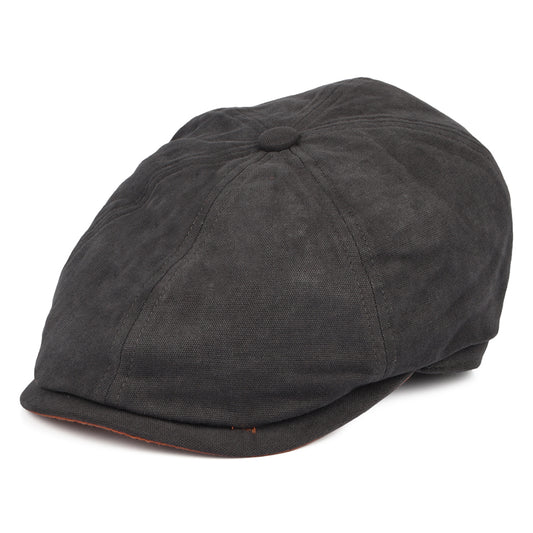 Failsworth Hats Hudson Cotton Canvas Newsboy Cap - Charcoal-Clay