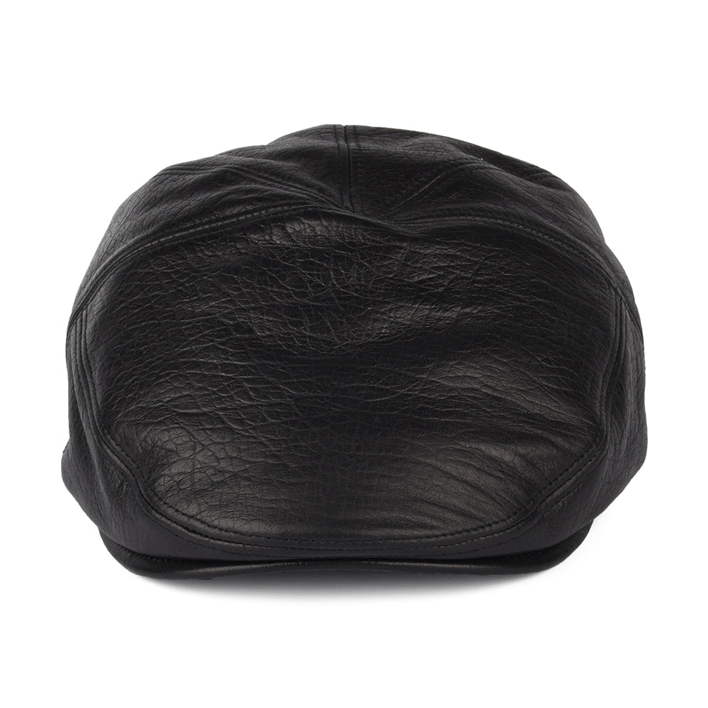 Bailey Hats Reffell Leather Flat Cap - Black