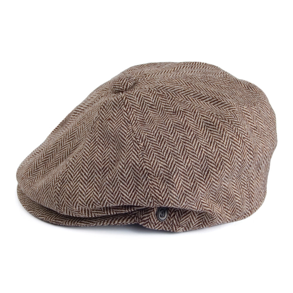 Jaxon & James Herringbone Newsboy Cap - Brown