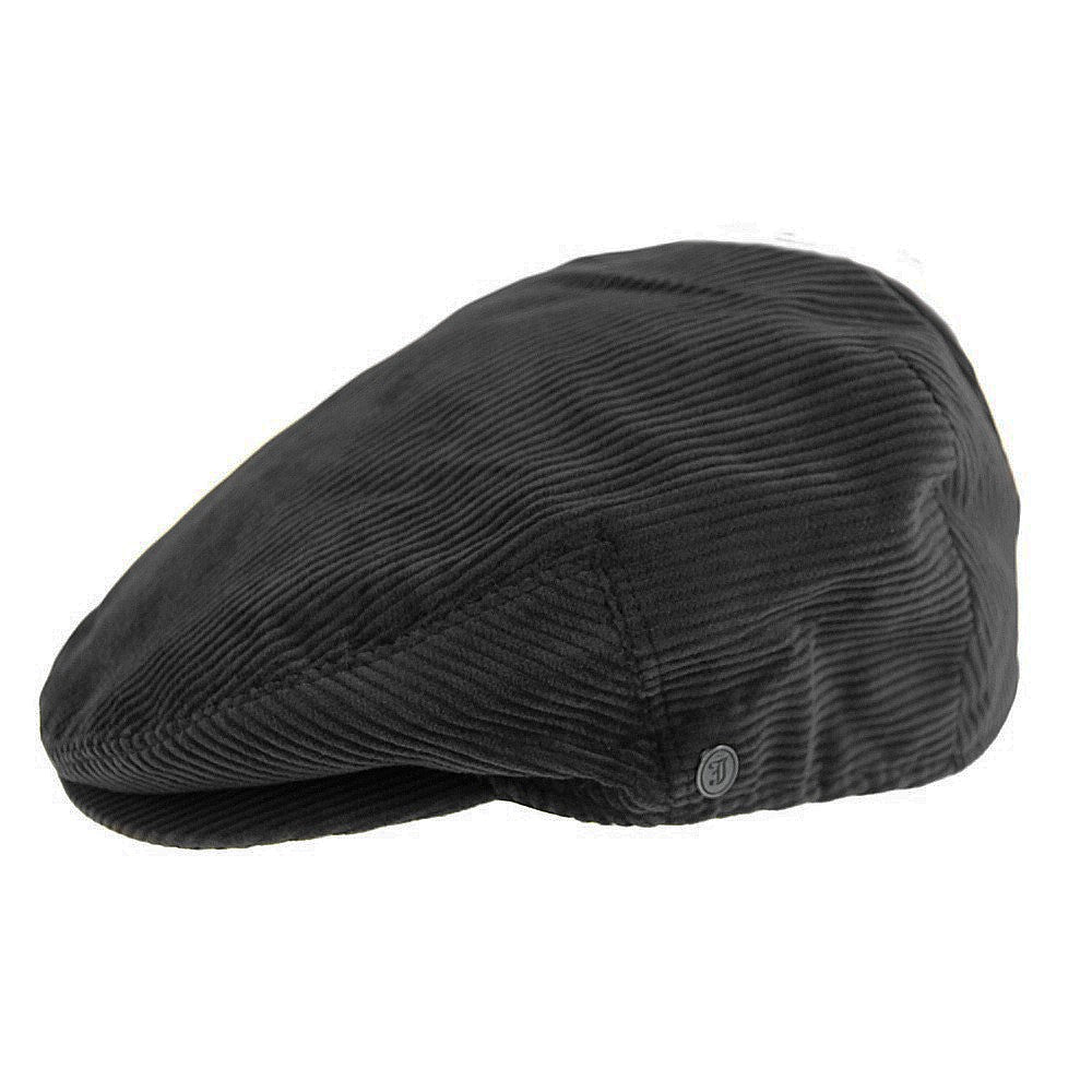 Jaxon & James Corduroy Flat Cap - Black