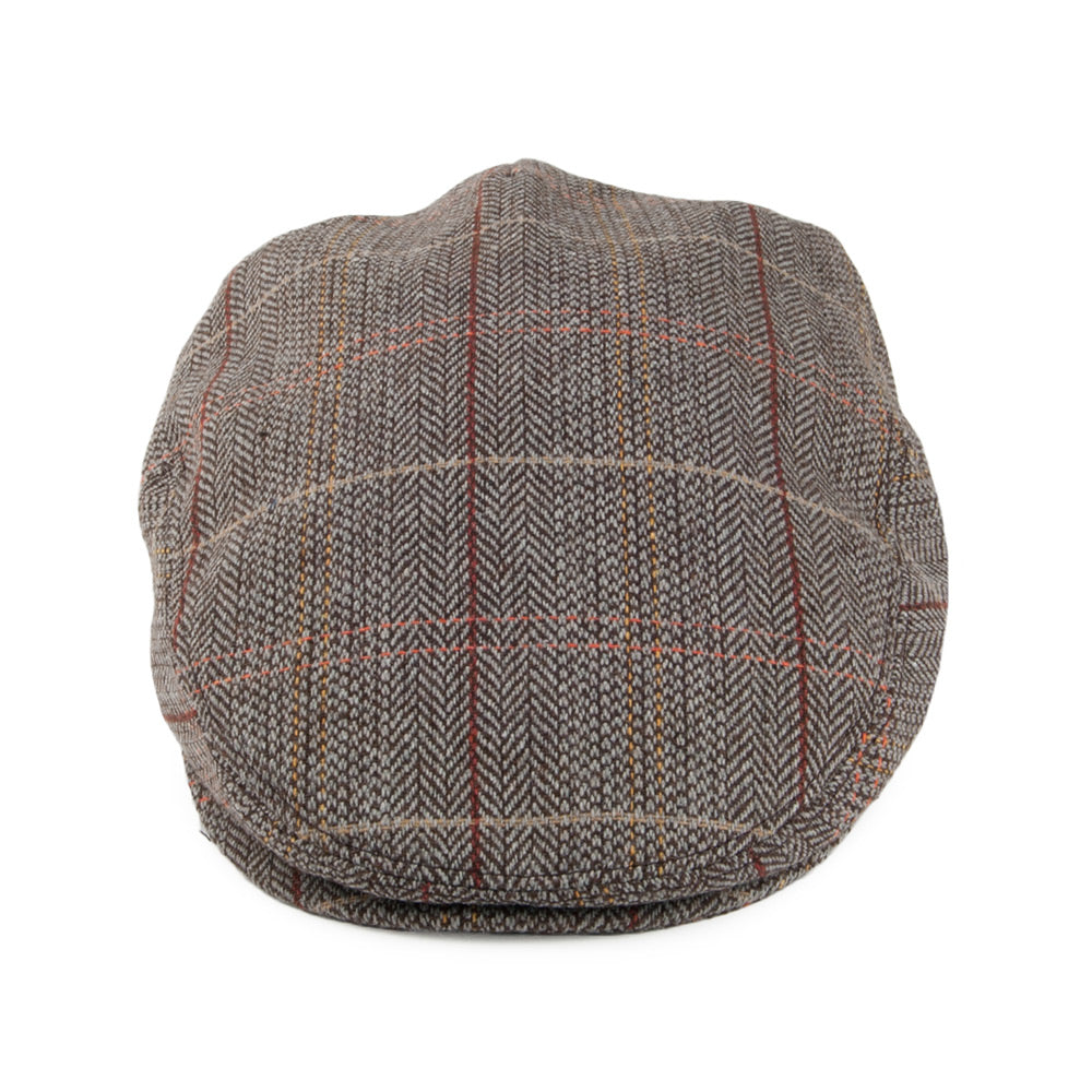 Jaxon & James Tweed Flat Cap - Brown-Grey