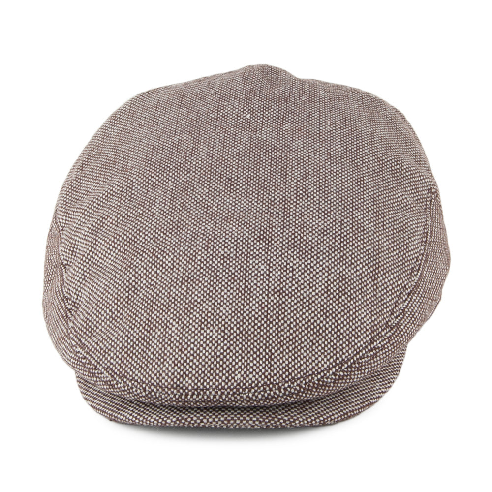 Jaxon & James Marl Tweed Flat Cap - Brown