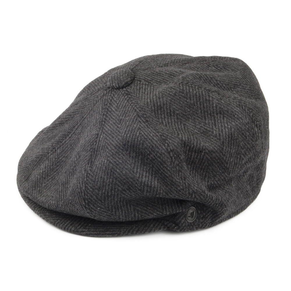 Jaxon & James Herringbone Newsboy Cap - Charcoal