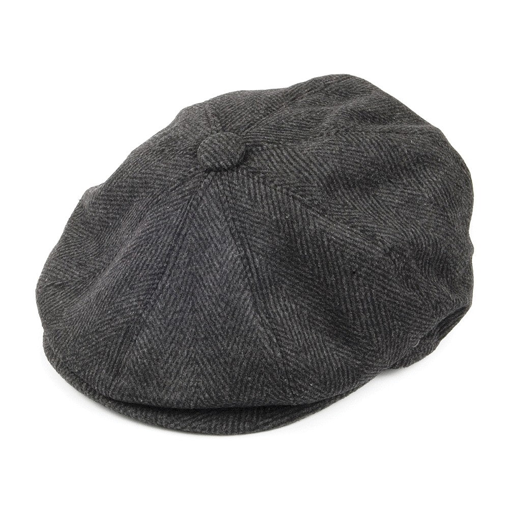 Jaxon & James Herringbone Newsboy Cap - Charcoal – Village Hats