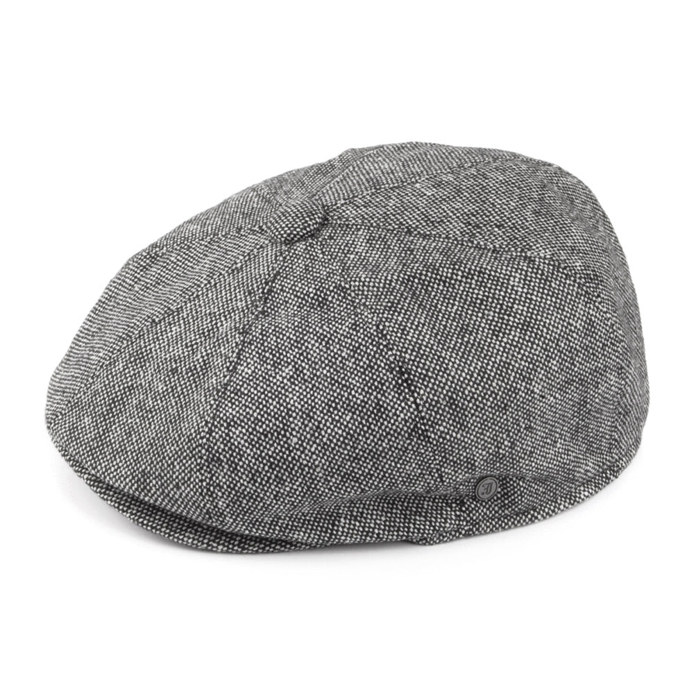 Jaxon & James Marl Tweed Newsboy Cap - Black