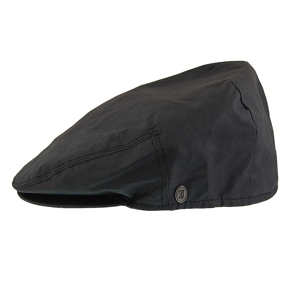 Jaxon & James Oilcloth Flat Cap - Black