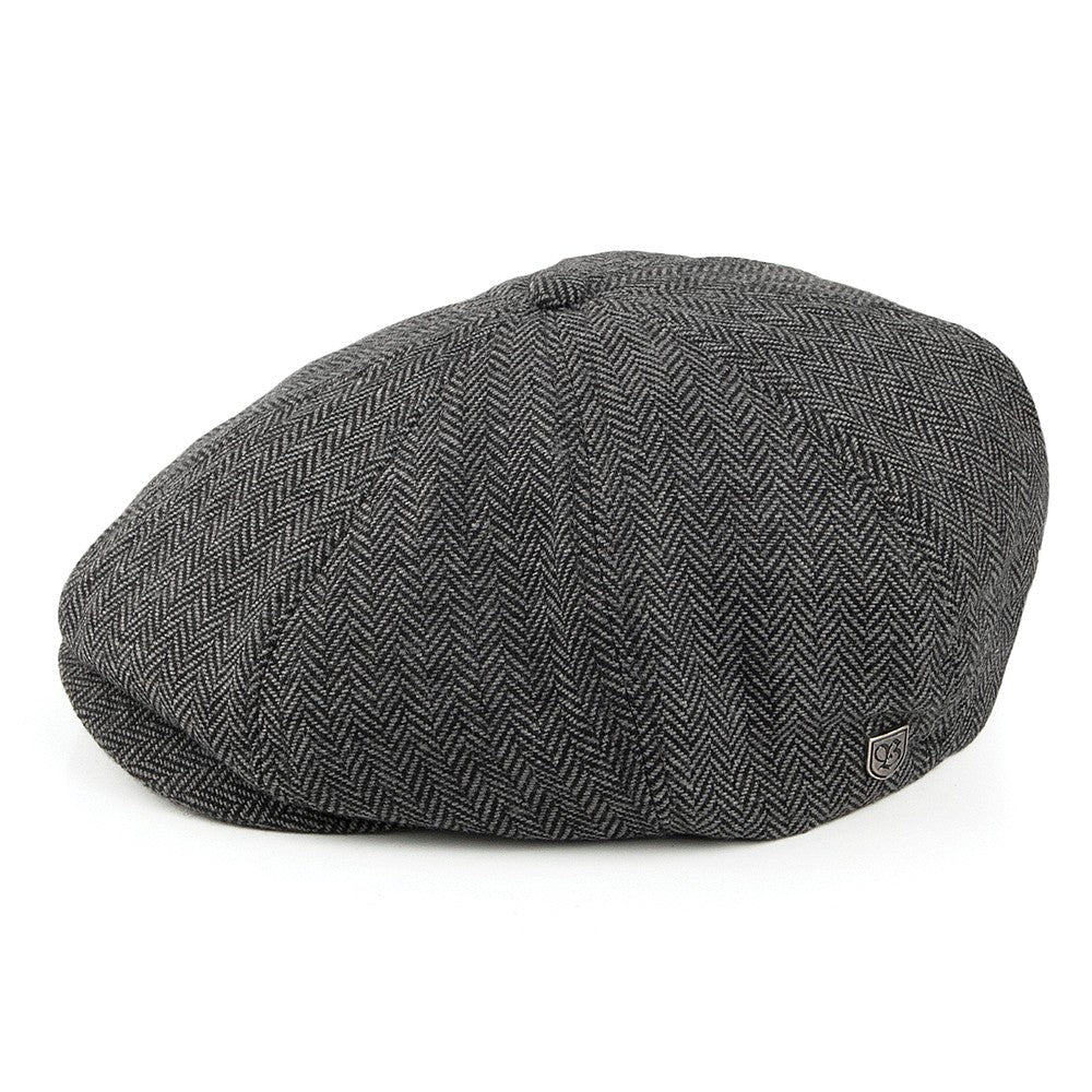 Brixton Hats Classic Brood Herringbone Newsboy Cap - Grey