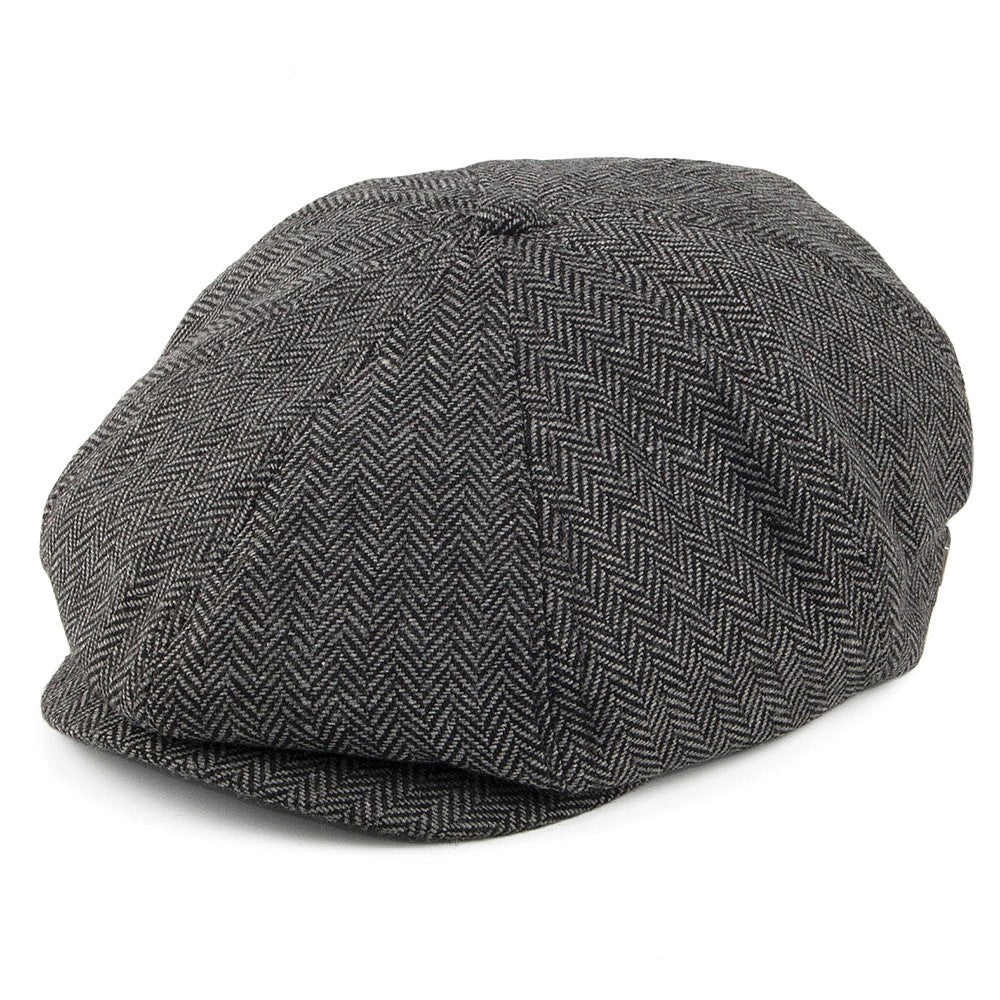 Brixton Hats Classic Brood Herringbone Newsboy Cap - Grey – Village Hats