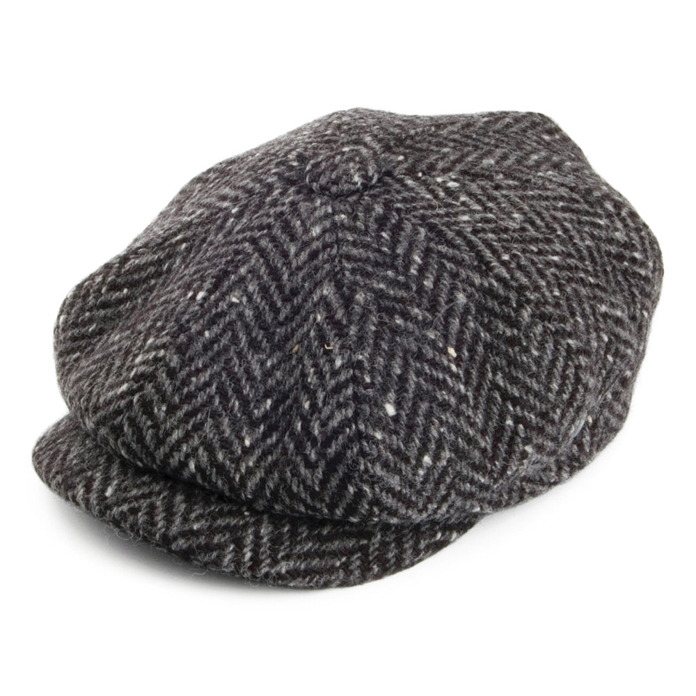 City Sport Donegal Tweed Herringbone Newsboy Cap - Grey Mix – Village Hats