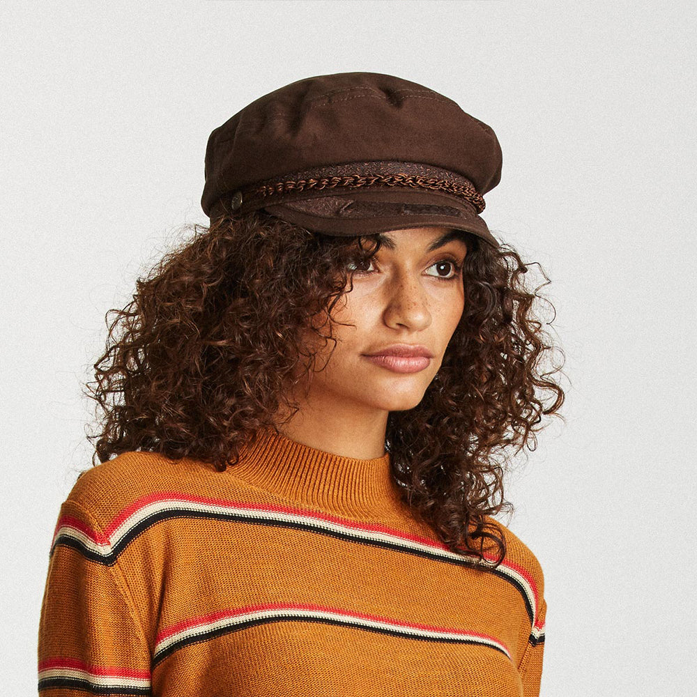 Brixton Hats Athens Fiddler Cap - Brown