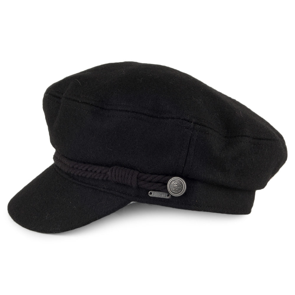 Barts Hats Skipper Wool Fiddler Cap - Black