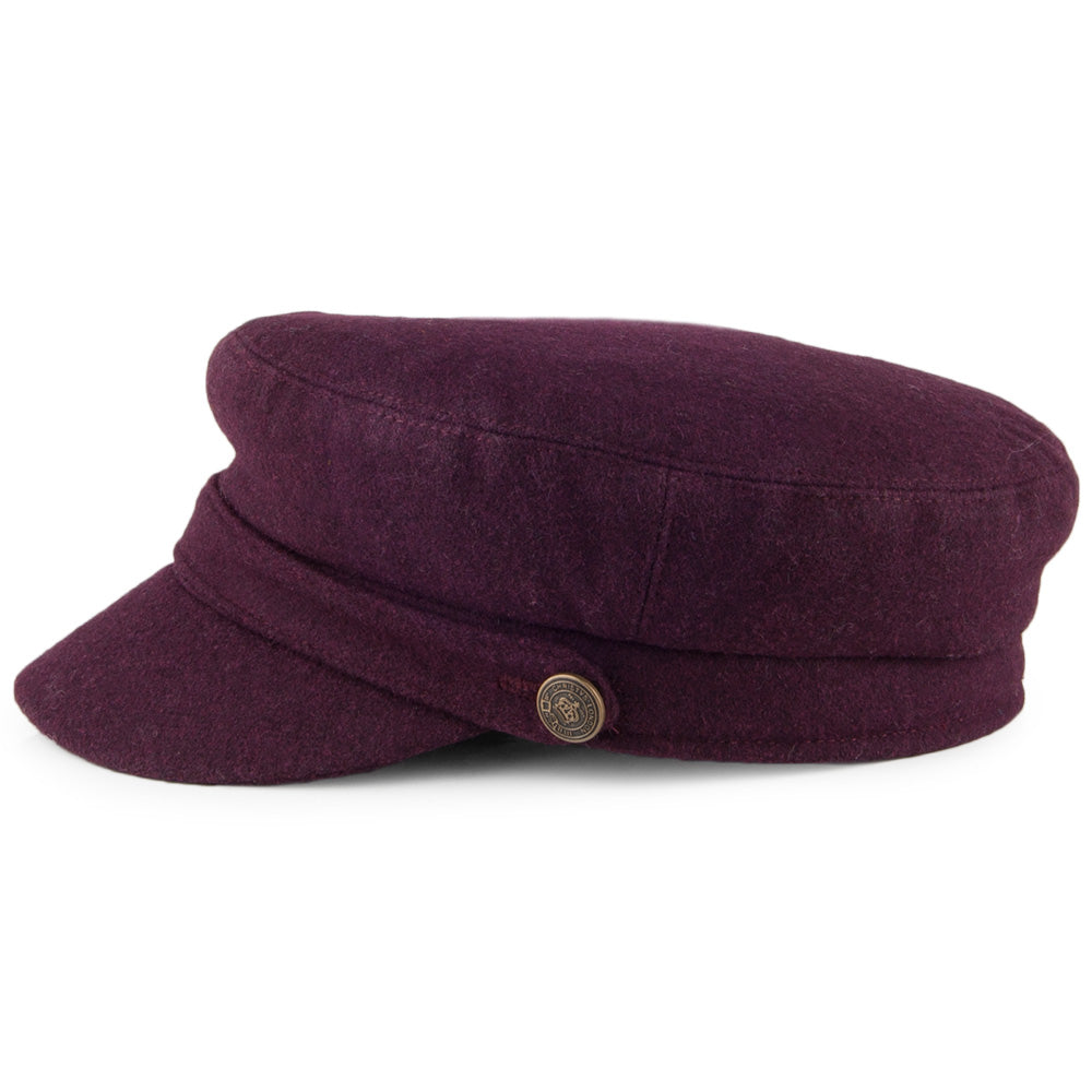 Christys Hats Melton Fiddler Cap - Maroon