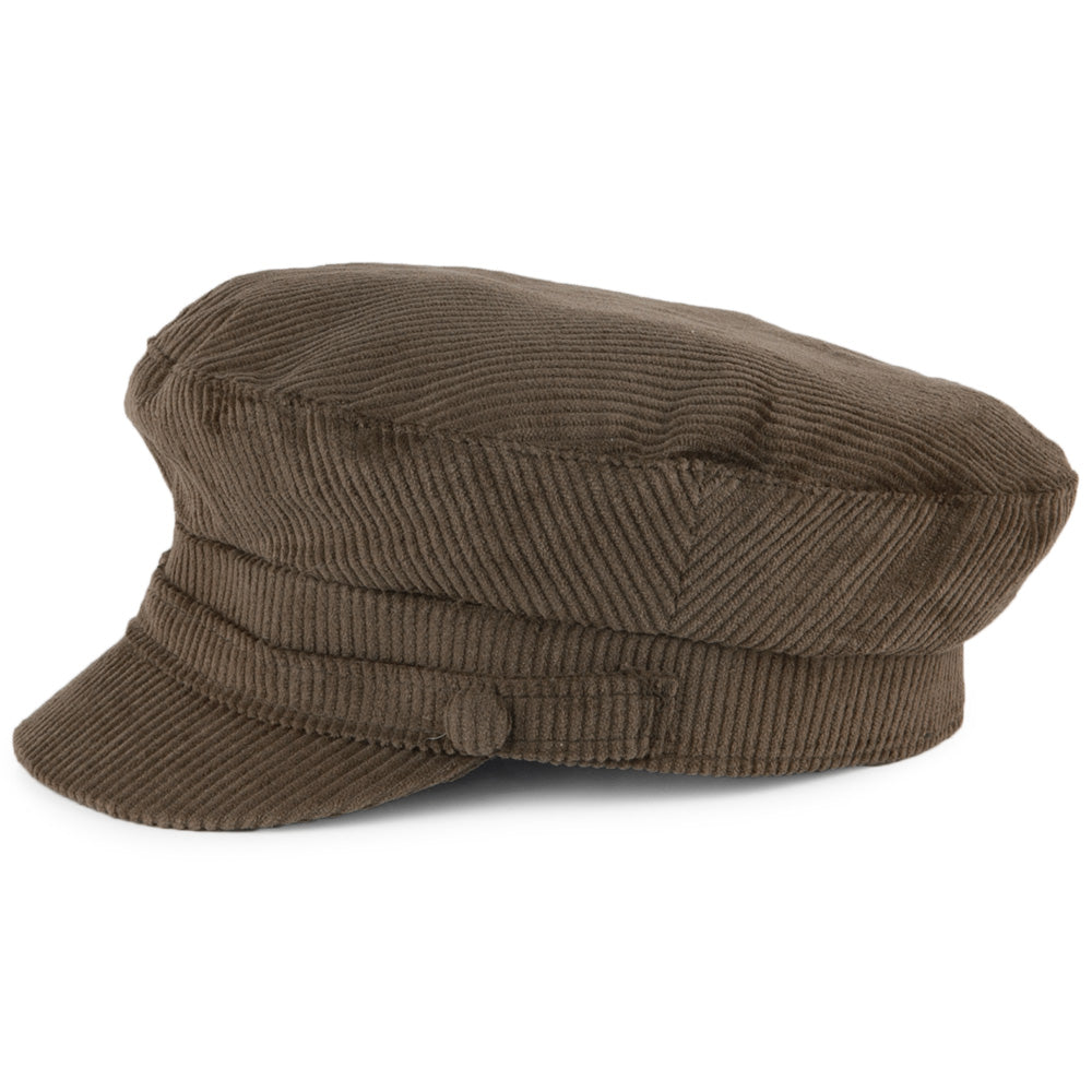 Failsworth Hats Mariner Corduroy Fiddler Cap - Olive