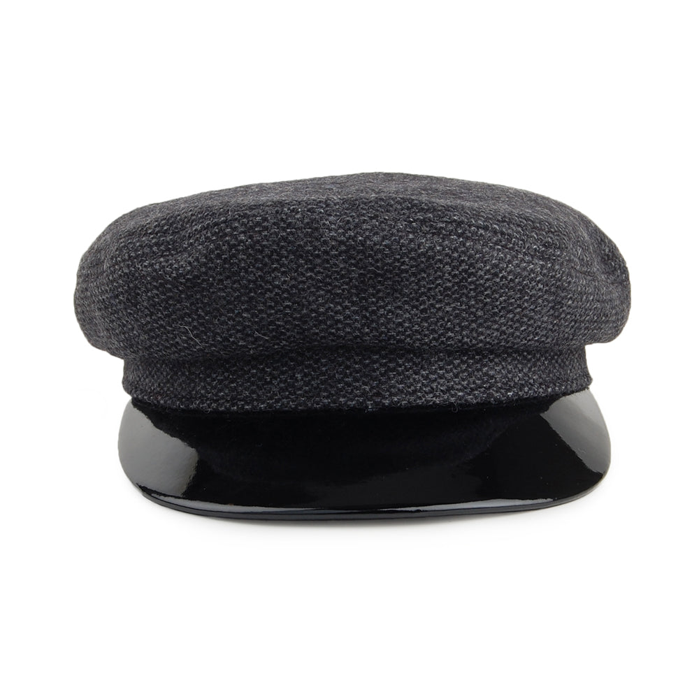 Brixton Hats Margot Fiddler Cap - Black-Grey