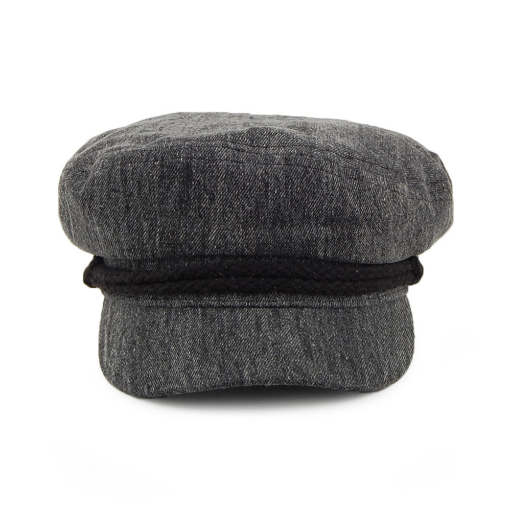 Brixton Hats Acid Wash Fiddler Cap - Washed Black