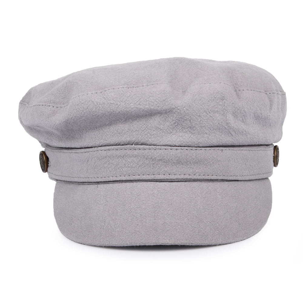 Christys Hats Paddington Heavy Linen Fiddler Cap - Grey