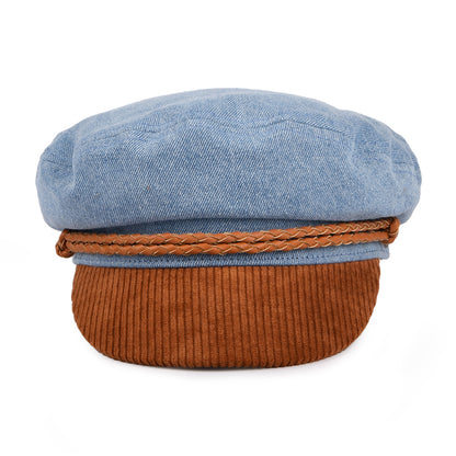 Brixton Hats Ashland Fiddler Cap - Light Blue-Brown