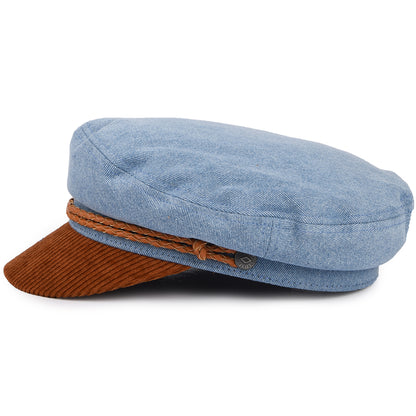 Brixton Hats Ashland Fiddler Cap - Light Blue-Brown