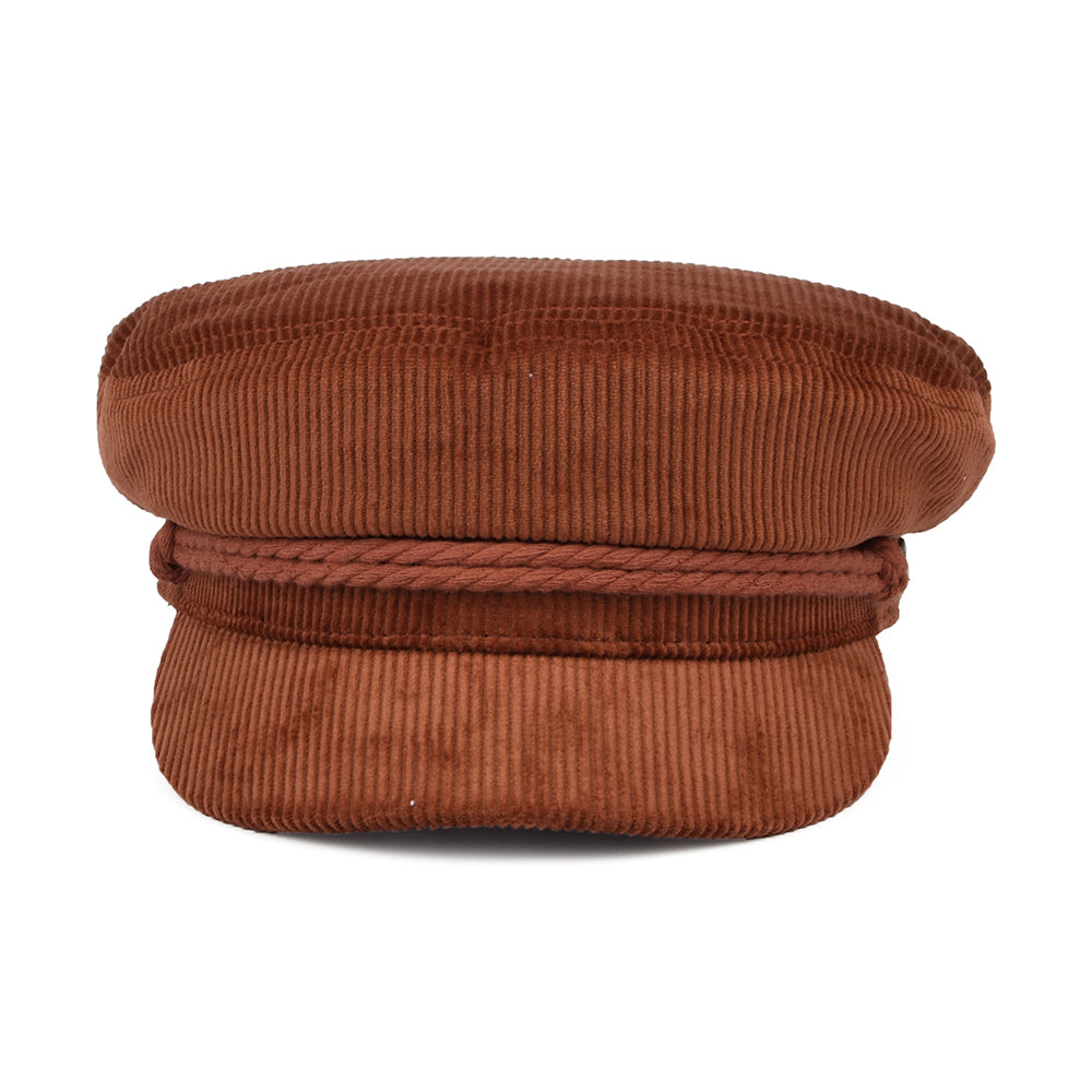 Brixton Hats Corduroy Fiddler Cap - Burnt Orange