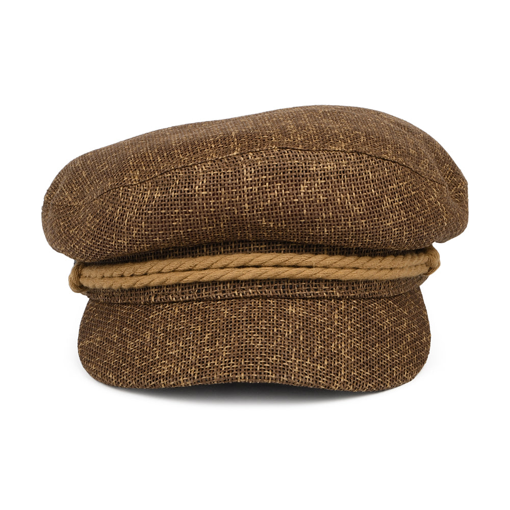 Brixton Hats Straw Fiddler Cap - Light Brown