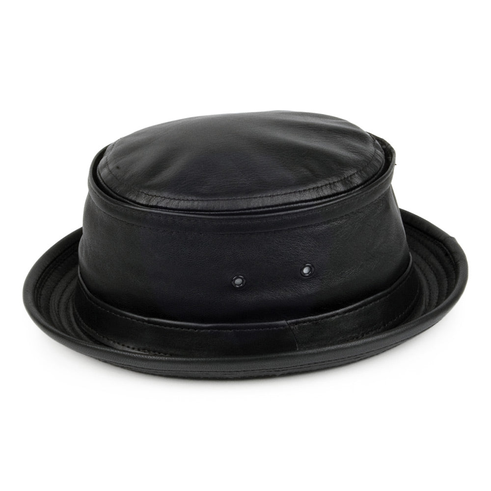 New York Hat Company Leather Bucket Hat - Black