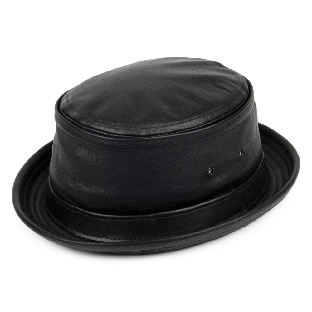 New York Hat Company Leather Bucket Hat - Black – Village Hats