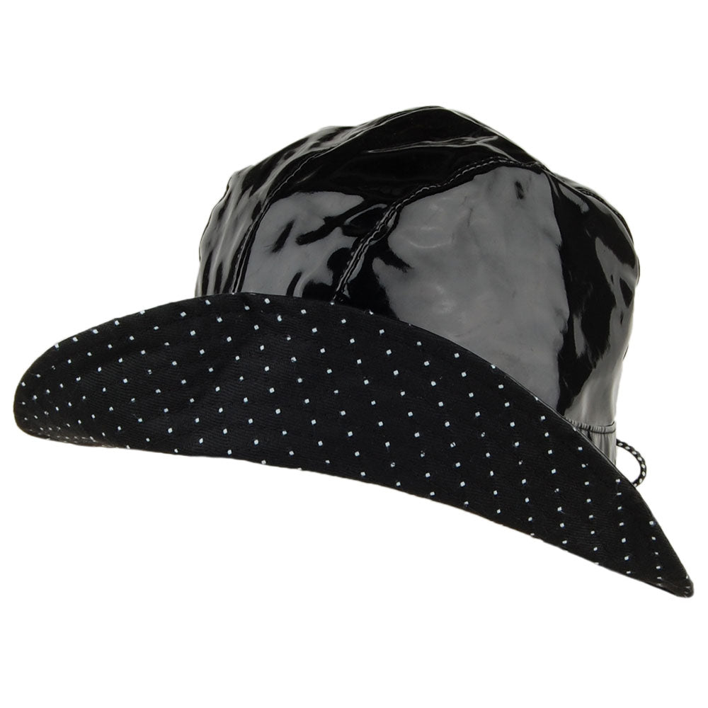 Betmar Hats Rachel Classic Vinyl Bucket Hat - Black