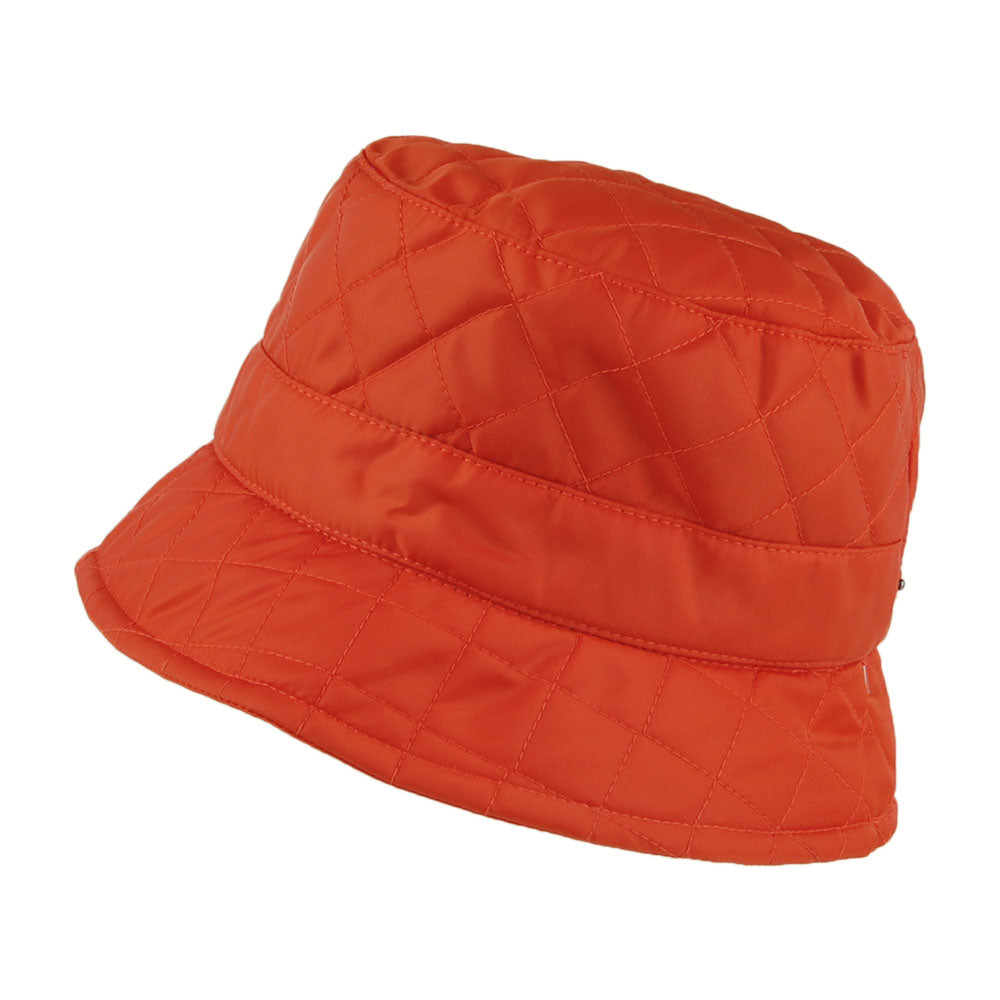 Betmar Hats Quilted Rain Bucket Hat - Burnt Orange