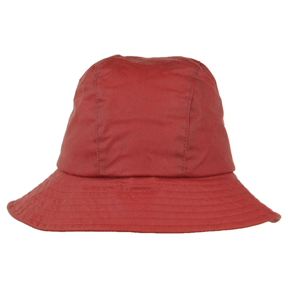 Failsworth Hats Round Crown Wax Cotton Bucket Hat - Rust