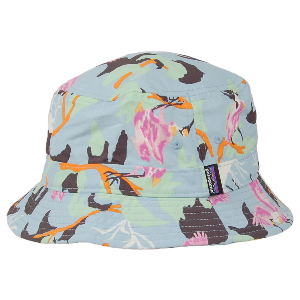 Patagonia Wavefarer Spoonbills Water Repellent Bucket Hat - Sky Blue