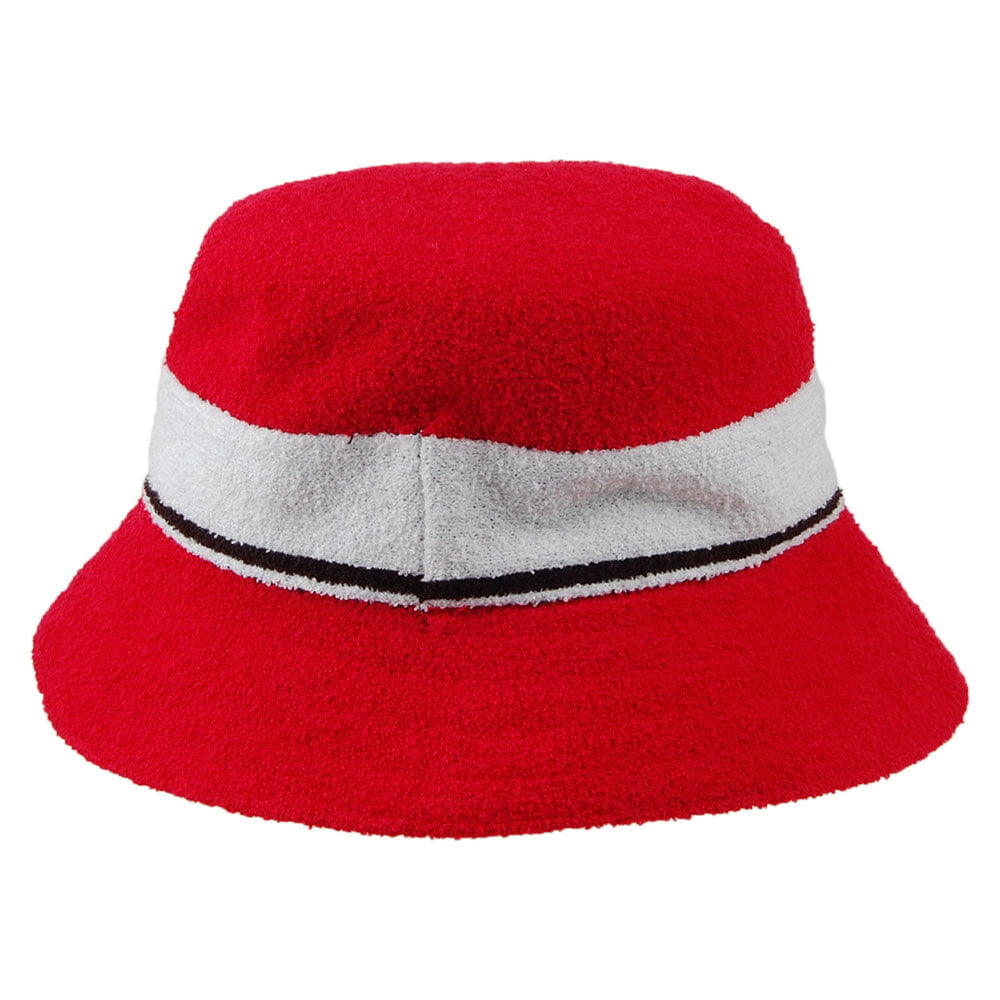 Kangol Bermuda Stripe Bucket Hat - Scarlet