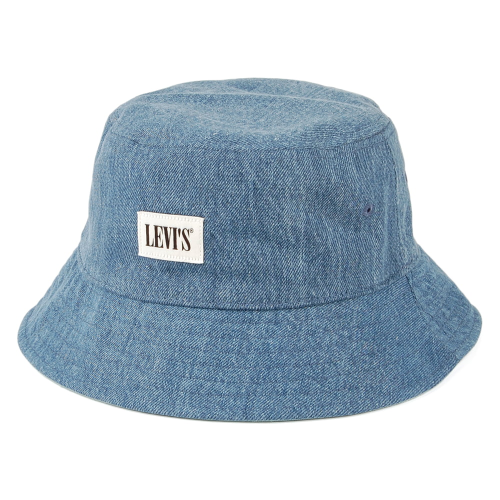 Levi's Hats Serif Patch Reversible Bucket Hat - Mid Blue