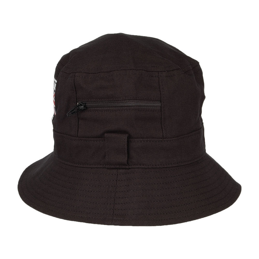 Lyle & Scott Hats Heritage Zip Bucket Hat - Black