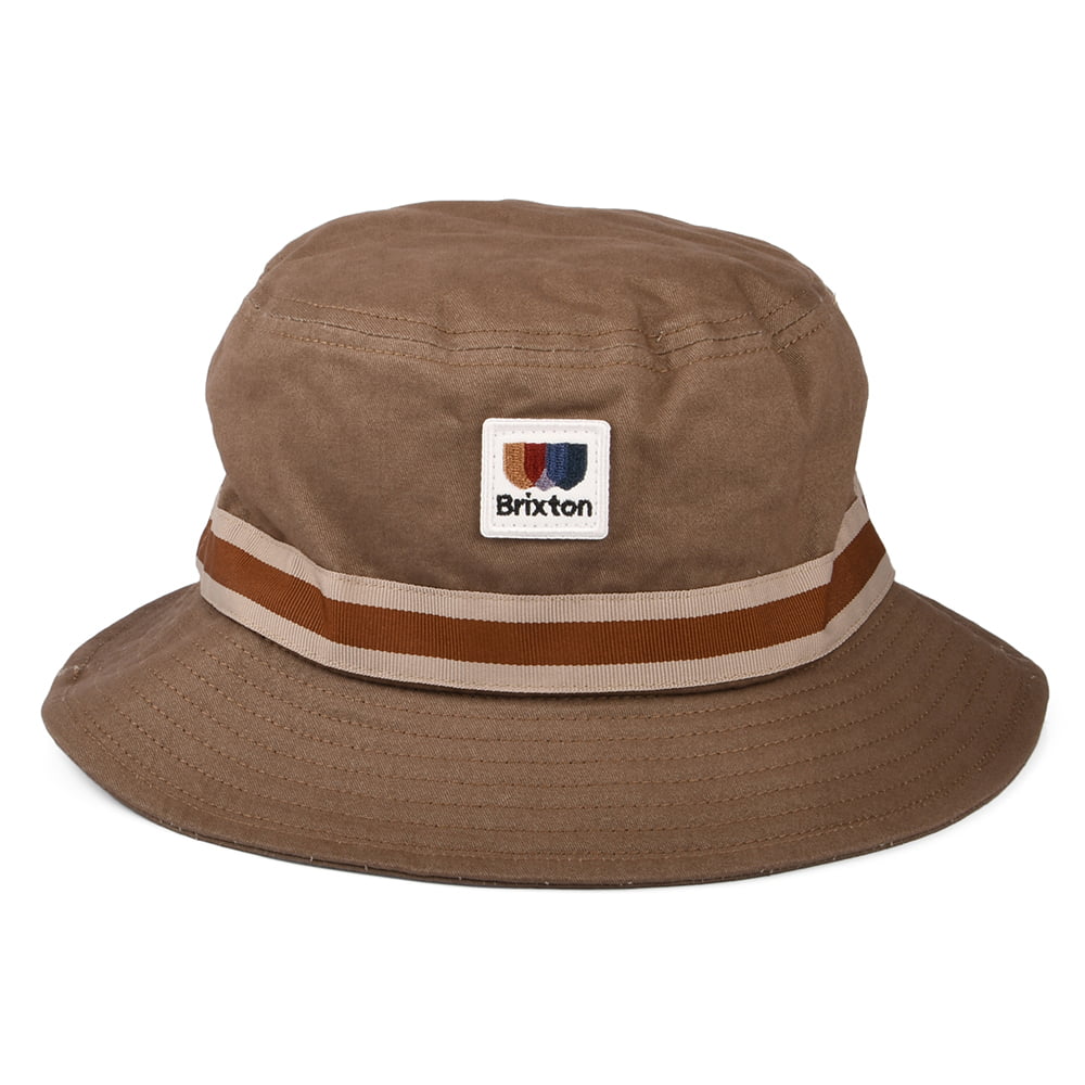 Brixton Hats Alton Packable Cotton Twill Bucket Hat - Light Brown