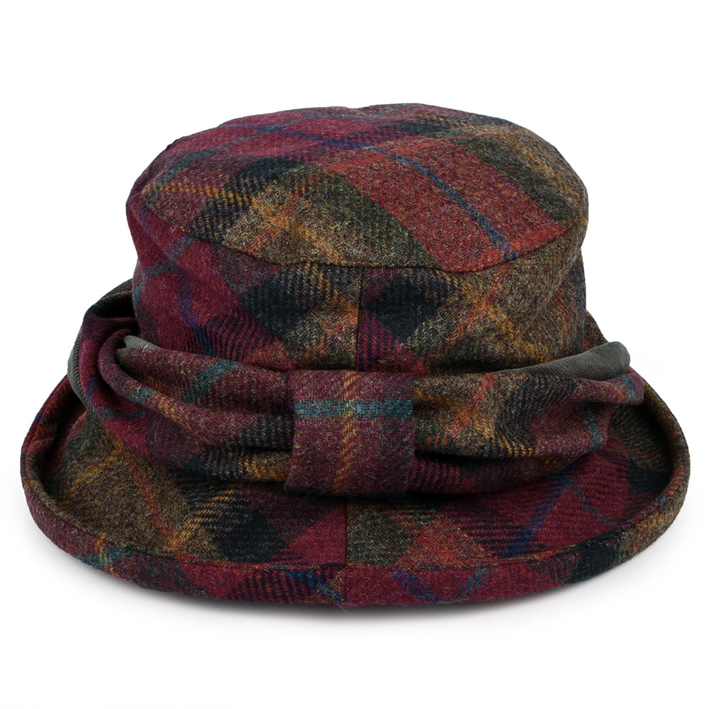 Failsworth Hats British Wool Tartan Bucket Hat - Pink Multi