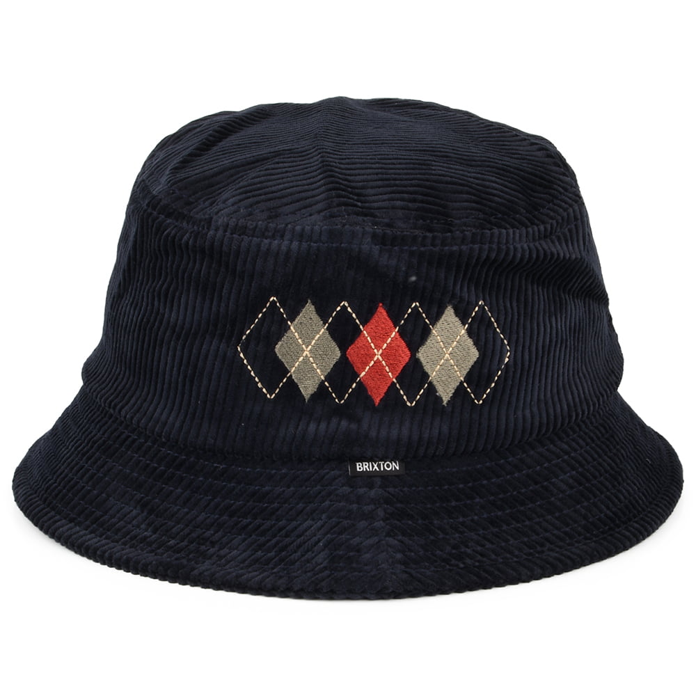 Brixton Hats Gramercy Packable Corduroy Bucket Hat - Washed Navy