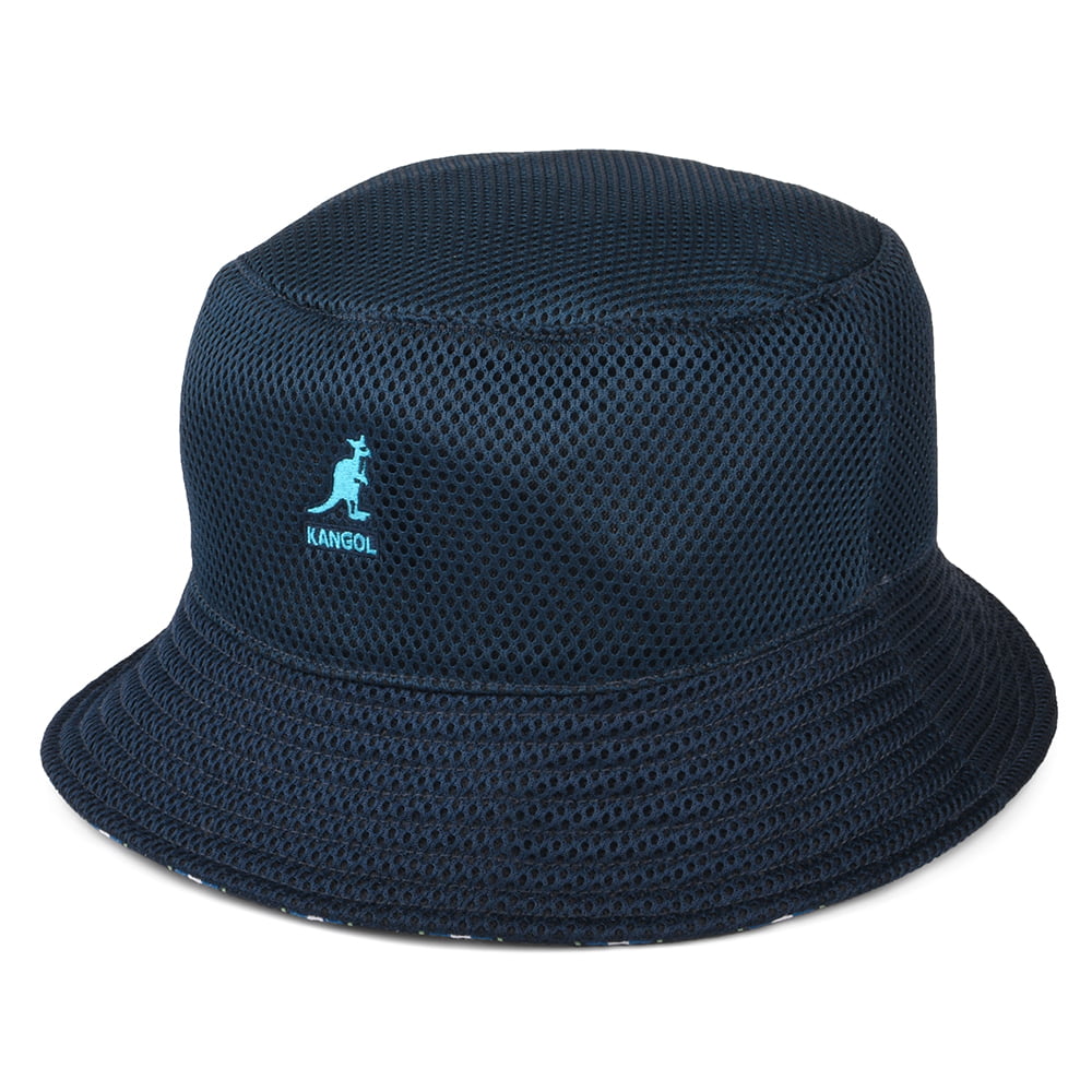 Kangol Double Pattern Special Reversible Bucket Hat - Navy Blue