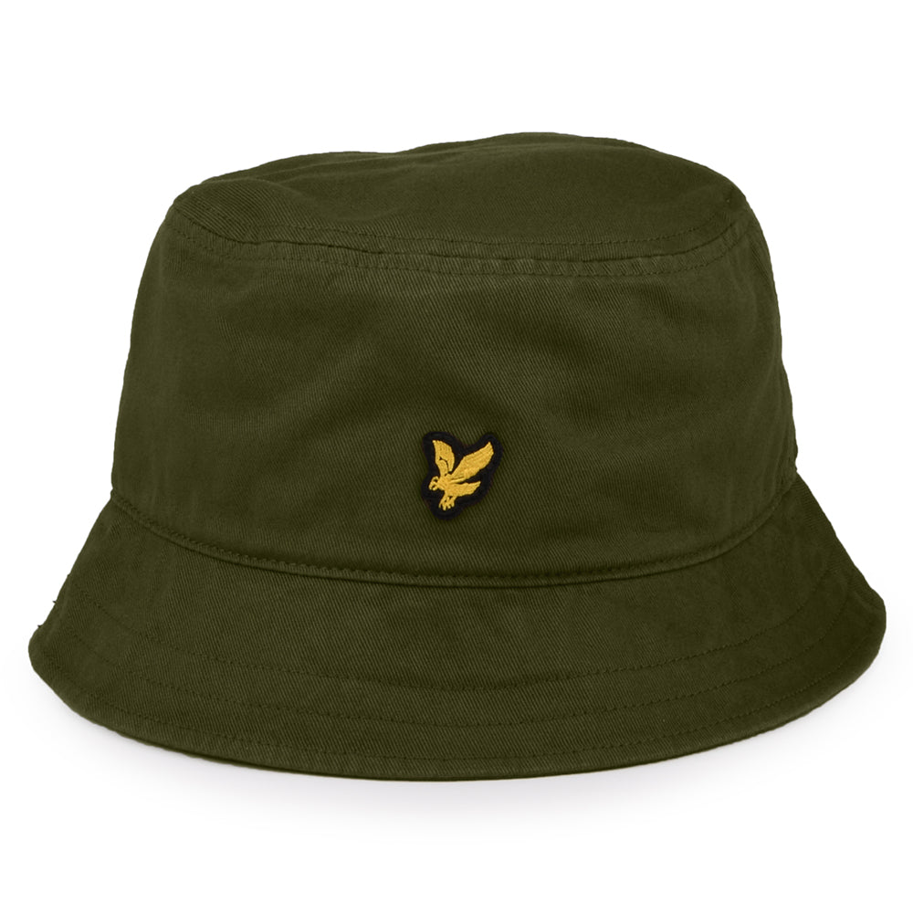 Lyle & Scott Hats Cotton Twill Bucket Hat - Dark Olive